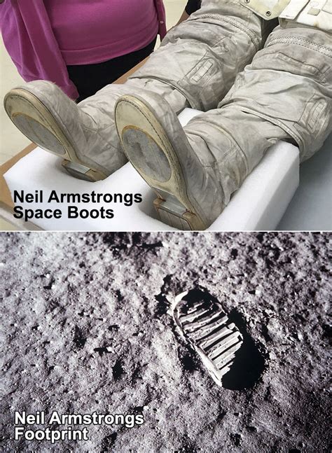 The boots Neil Armstrong wore on the moon do match the footprints 